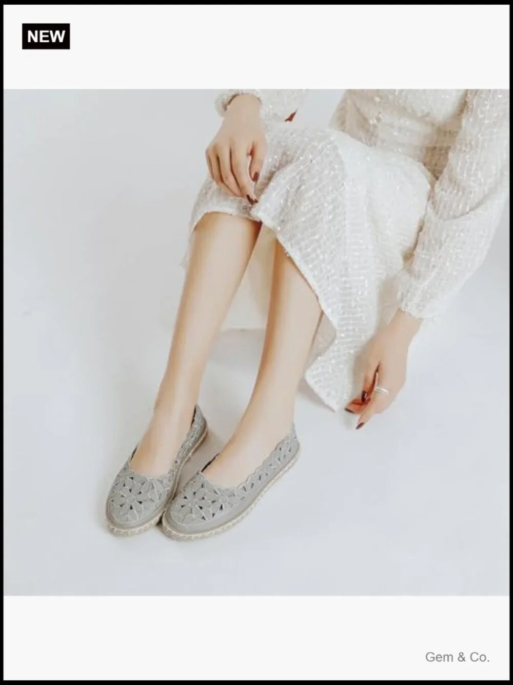 Ballet Flat Daisy Round Toe Dress Shoes Casual Slip On Rope Loafer